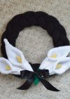 memorial wreath knitting pattern with lillies remembrance