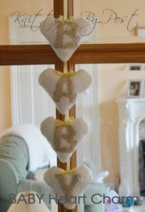 baby heart nursery decoration knitting pattern letters
