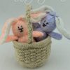 Easter rabbits in a basket knitting pattern