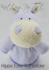 Hippo Toilet Roll Cover knitting pattern