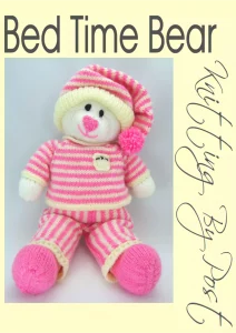 KBP-004 - Bed Time Bear beginner knitting patterns