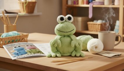 KBP-036 Bog Frog Toilet Roll Cover Scene