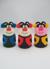 KBP-046 Ladybird Toilet Roll Cover Group White Background