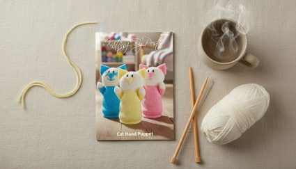 KBP-050 Cat Hand Puppet Flat Lay