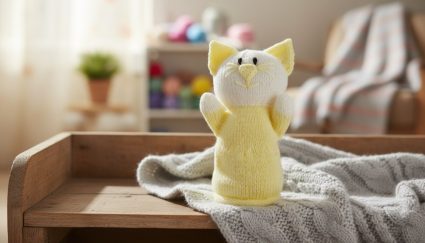 KBP-050 Cat Hand Puppet Lifestyle