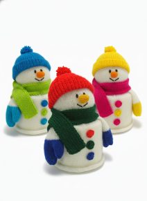 KBP-054 Snowman Toilet Roll Cover Group White Background