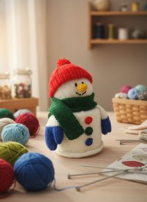 KBP-054 Snowman Toilet Roll Cover Single Scene