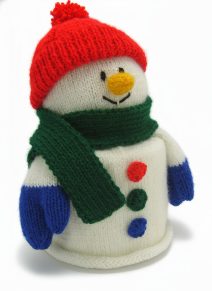 KBP-054 Snowman Toilet Roll Cover White Background