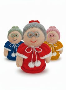 KBP-057 Mrs Santa Toilet Roll Cover Group White Background