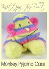 Monkey pyjama case knitting pattern