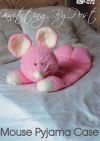 Mouse pyjama case knitting pattern