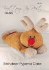 Reindeer Pyjama case knitting pattern