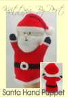 santa christmas puppet knitting pattern red white black double knitting yarn