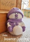 Snowman Door Stop knitting pattern
