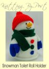 snowman toilet roll cover knitting pattern white double knitting