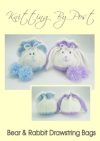 bear and rabbit drawstring knitting patterns