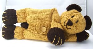 bear pyjama case knitting pattern