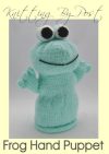 frog hand puppet knitting pattern in green double knitting