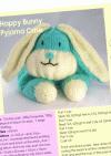 bunny rabbit pyjama case knitting pattern