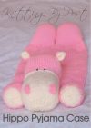 hippo pyjama case knitting pattern