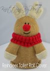 reindeer toilet roll cover knitting pattern