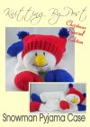 snowman pyjama case knitting pattern