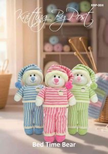 Bed time bear soft toy knitting pattern