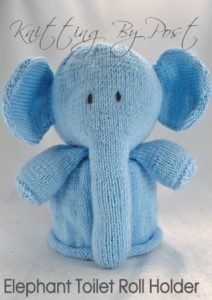Elephant Toilet Roll Cover knitting pattern