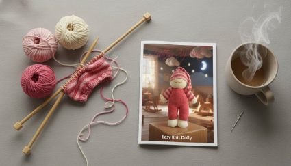 KBP-141 Easy Knit Dolly Work in Progress