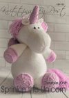 Sprinkle the unicorn soft toy knitting pattern
