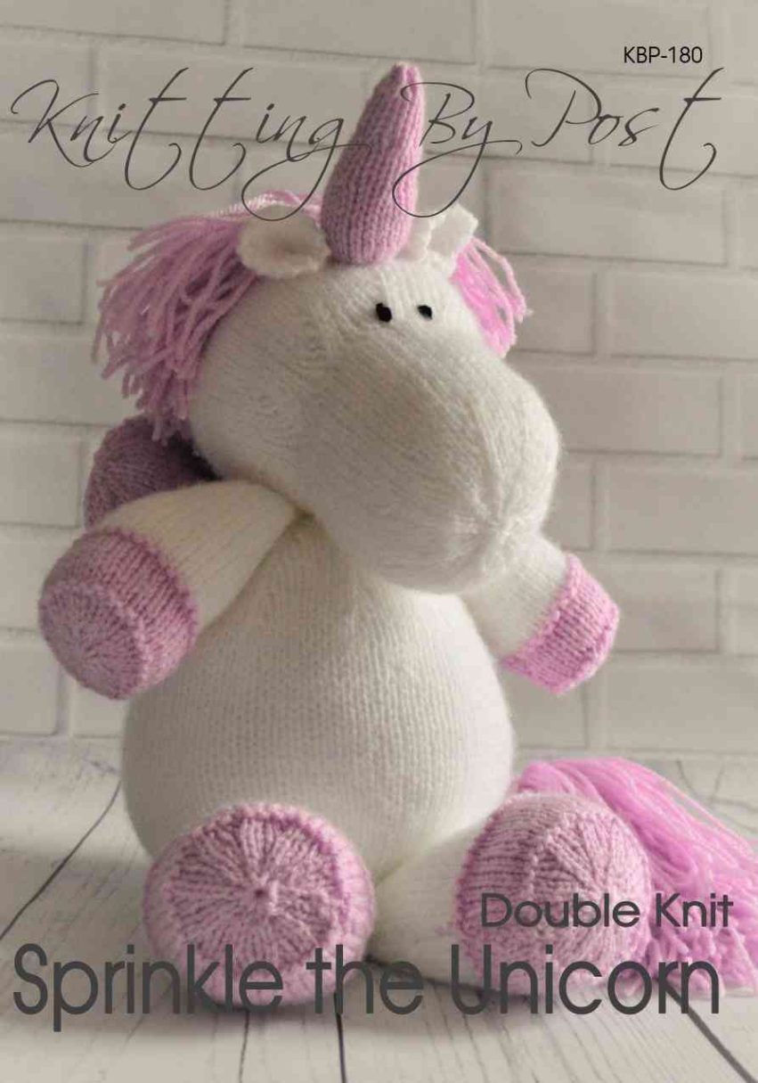 Sprinkle the unicorn soft toy knitting pattern