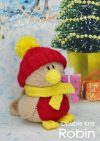 KBP-208 - Robin Knitting Pattern Knitted Soft Toy