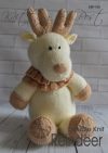 KBP-184 - Softie Reindeer Knitting Pattern Knitted Soft Toy