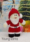 KBP-219 - Young Santa Knitting Pattern Knitted Soft Toy