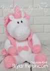 KBP-228 - Skylar the Unicorn Knitting Pattern Knitted Soft Toy
