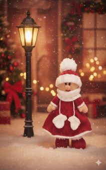 knitted christmas doll