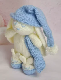 winkie bunny rabbit knitting pattern baby soft toy beginner easy knitted