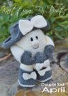 KBP-236 - April Easter Egg Knitting Pattern Knitted Soft Toy