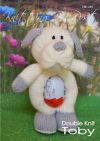 KBP-245 - Toby the Dog Knitting Pattern Knitted Soft Toy