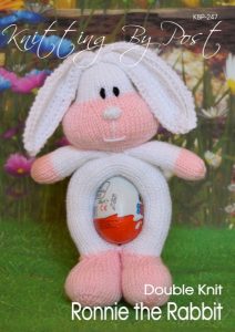 KBP-247 - Ronnie the Rabbit Knitting Pattern Knitted Soft Toy