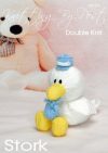 KBP-216 - Stork Knitting Pattern Knitted Soft Toy