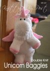 KBP-229 - Unicorn Baggles Knitting Pattern Knitted Soft Toy