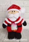 KBP-271 - Choc Egg Santa Knitting Pattern Knitted Soft Toy