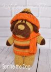 KBP-272 - Bonfire the Dog Knitting Pattern Knitted Soft Toy