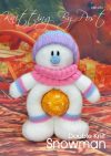 KBP-253 - Choc orange snowman Knitting Pattern Knitted Soft Toy