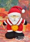 KBP-255 - Choc orange Santa Knitting Pattern Knitted Soft Toy