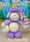 KBP-282 - Bed Time Dog Knitting Pattern Knitted Soft Toy