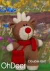 KBP-287 - Oh Deer Knitting Pattern Knitted Soft Toy