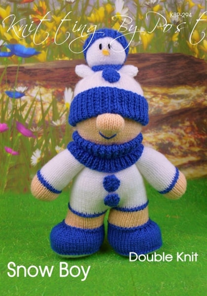 KBP-294 - snow boy Knitting Pattern Knitted Soft Toy