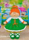 KBP-291 - Emerald Irish dancing girl Knitting Pattern Knitted Soft Toy